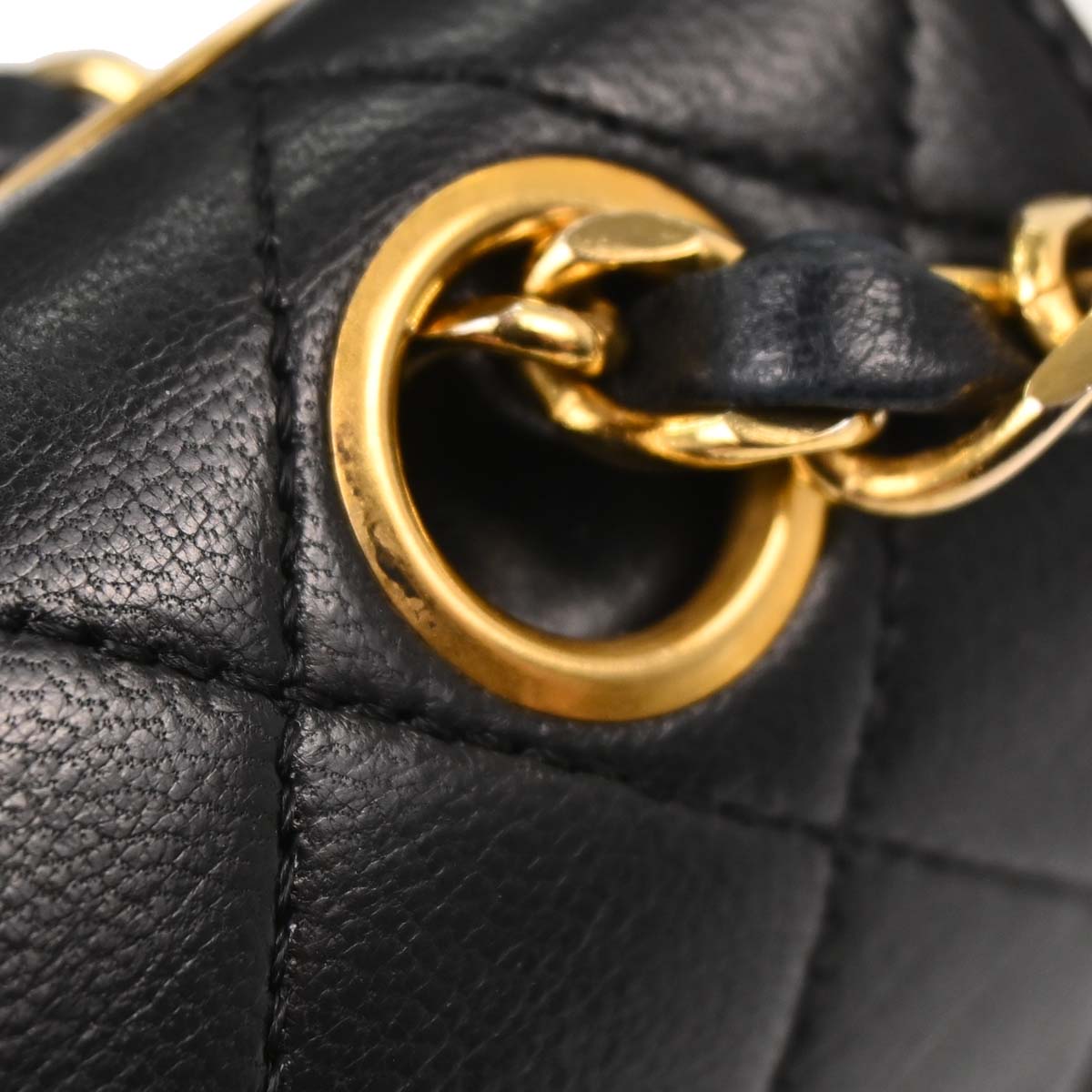 Chanel Black Lambskin Medium Classic Double Straight Flap Bag