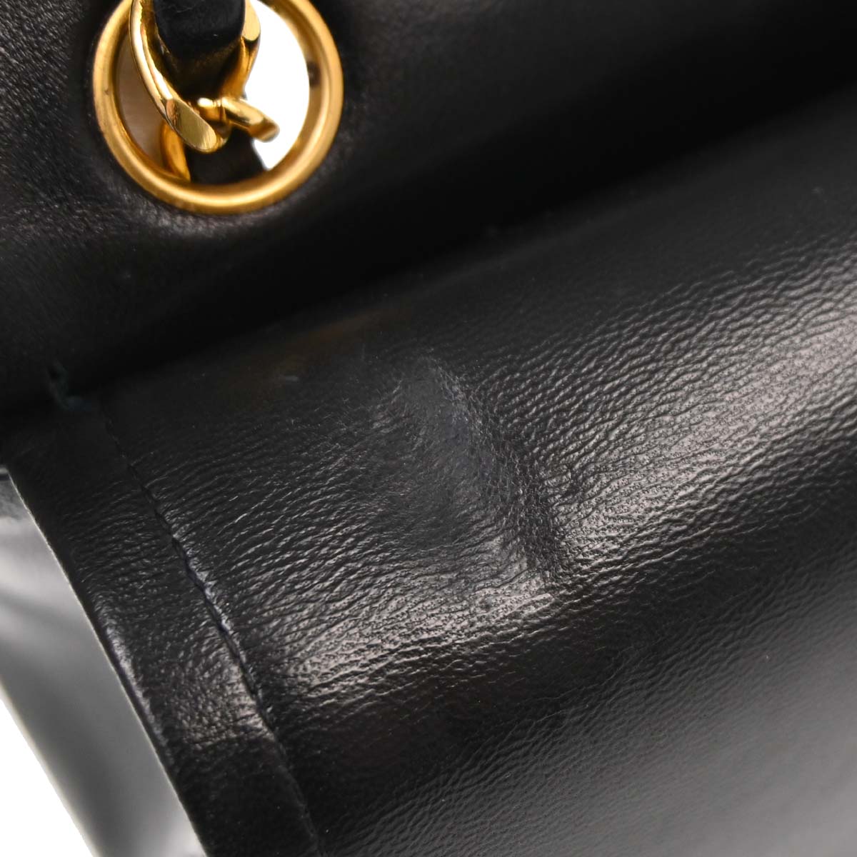 Chanel Black Lambskin Medium Classic Double Straight Flap Bag