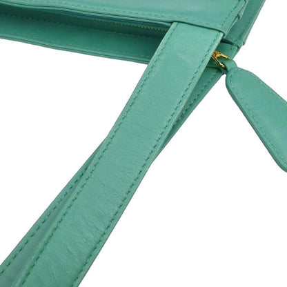 Chanel Green Lambskin Tote Handbag