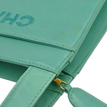 Chanel Green Lambskin Tote Handbag