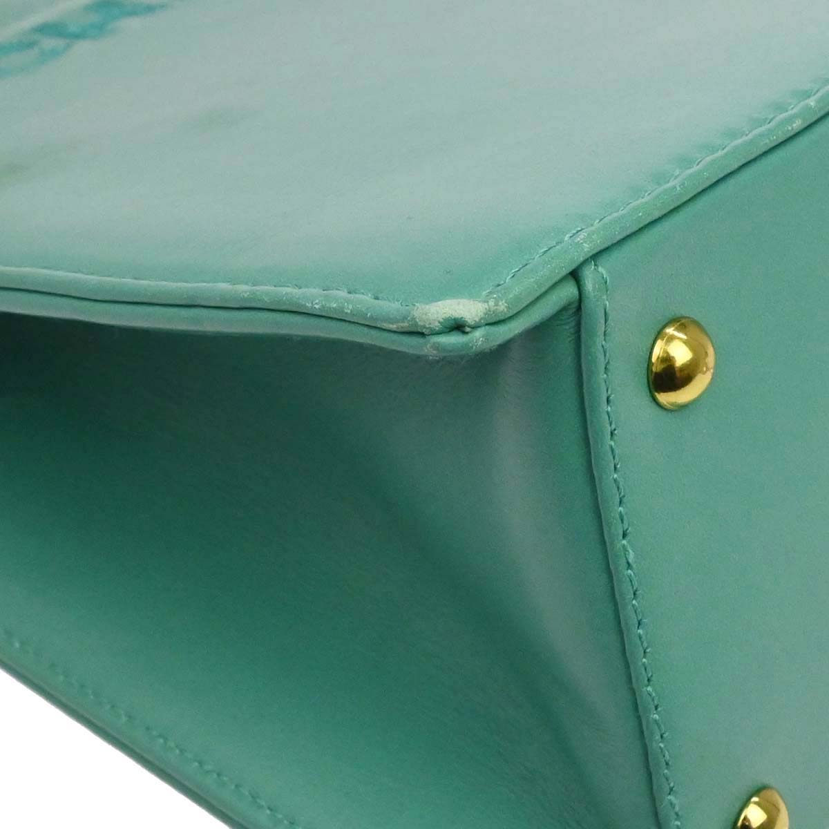 Chanel Green Lambskin Tote Handbag