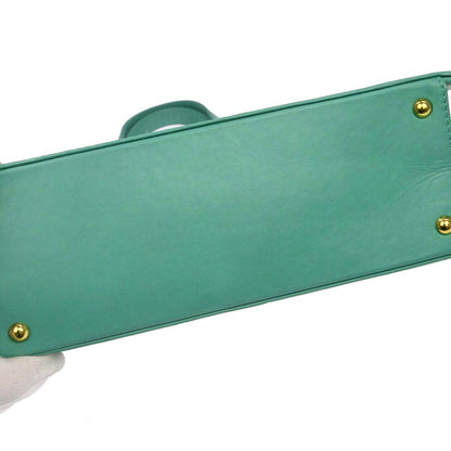 Chanel Green Lambskin Tote Handbag