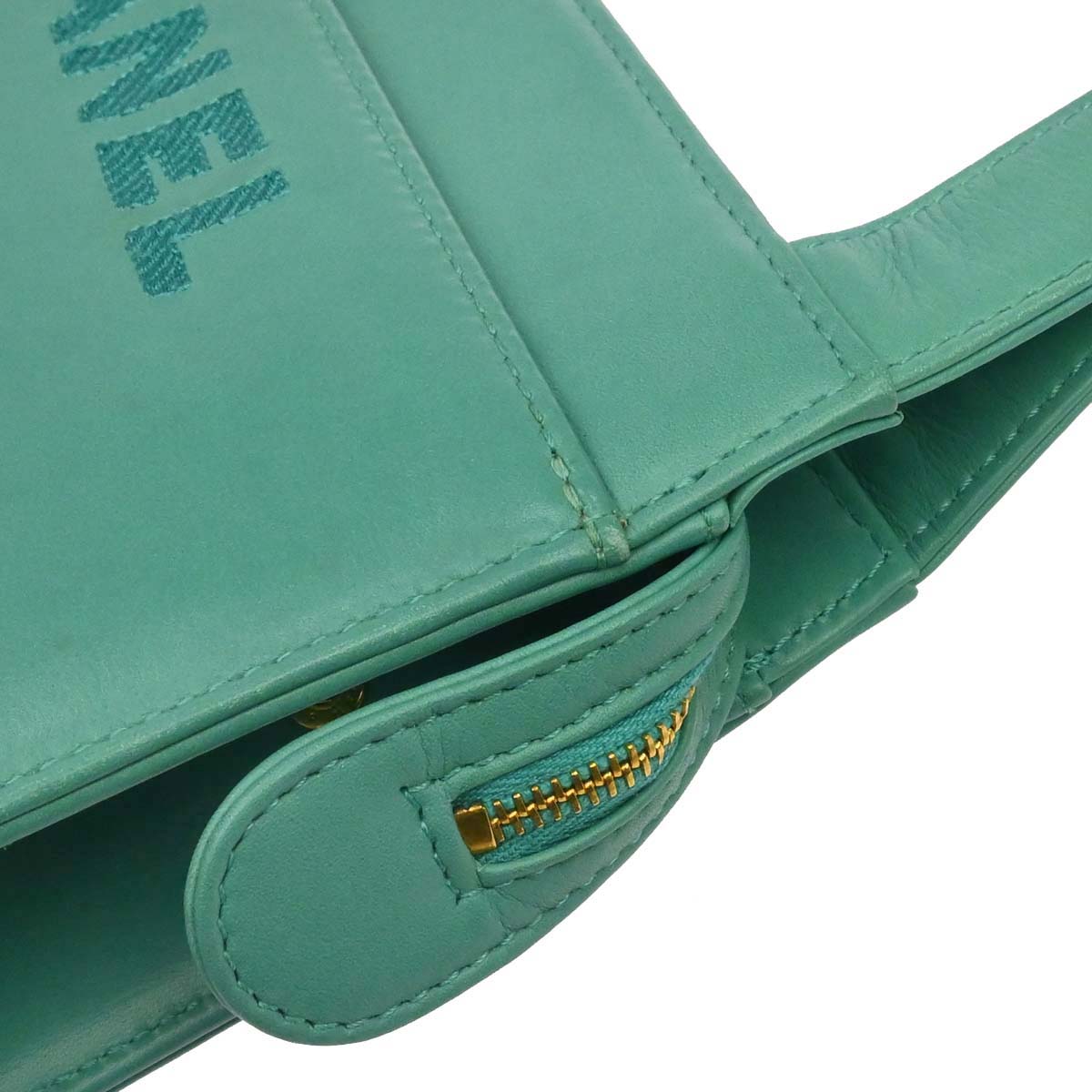 Chanel Green Lambskin Tote Handbag