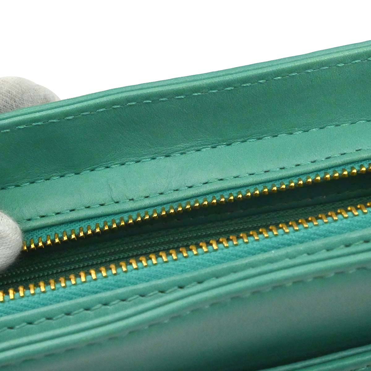 Chanel Green Lambskin Tote Handbag