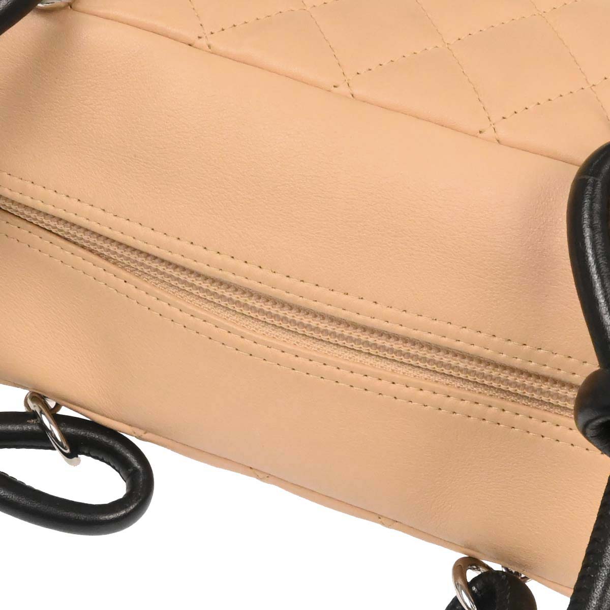 Chanel 2005-2006 Beige Calfskin Cambon Ligne Bowling Bag 27