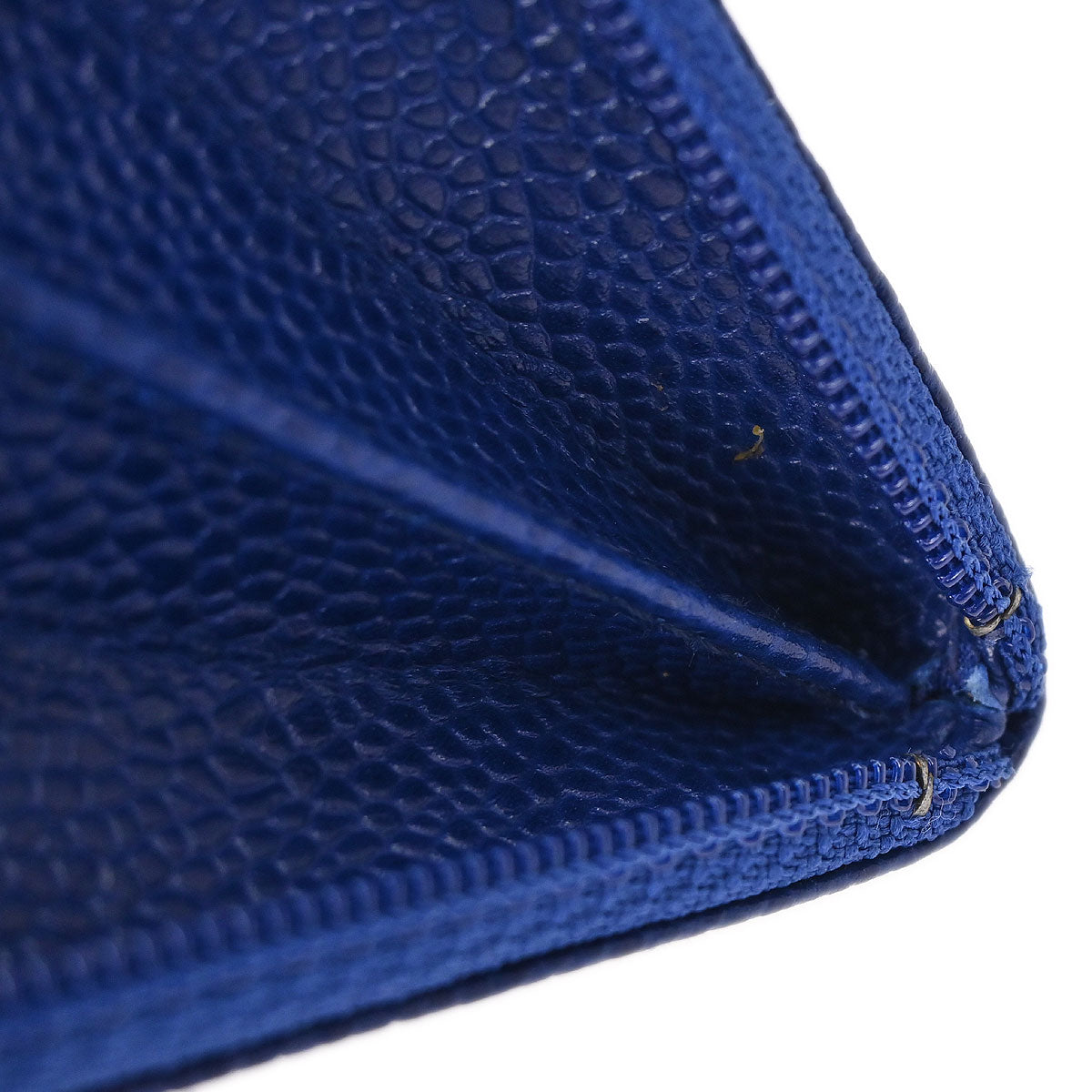 Chanel 1996-1997 Blue Caviar Skin Coin Purse Wallet