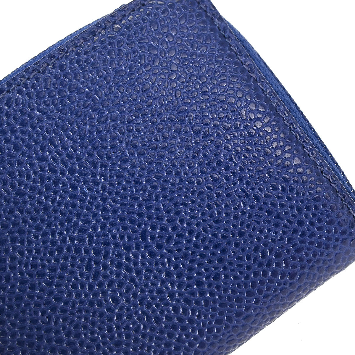 Chanel 1996-1997 Blue Caviar Skin Coin Purse Wallet