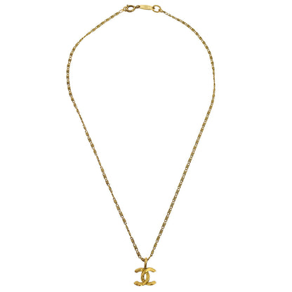 Chanel Gold Mini CC Pendant Necklace 1982