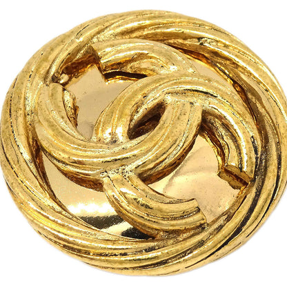 Chanel Button Clip-On Earrings Gold 2919/93P