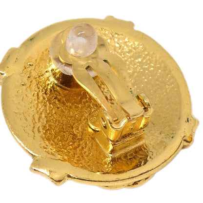 Chanel Button Clip-On Earrings Gold 97A