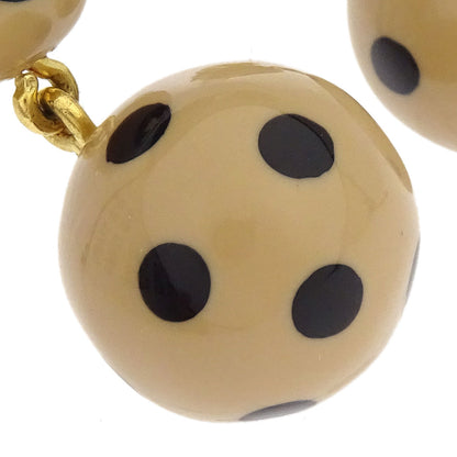 Chanel Dangle Clip-On Earrings Gold Beige 00A