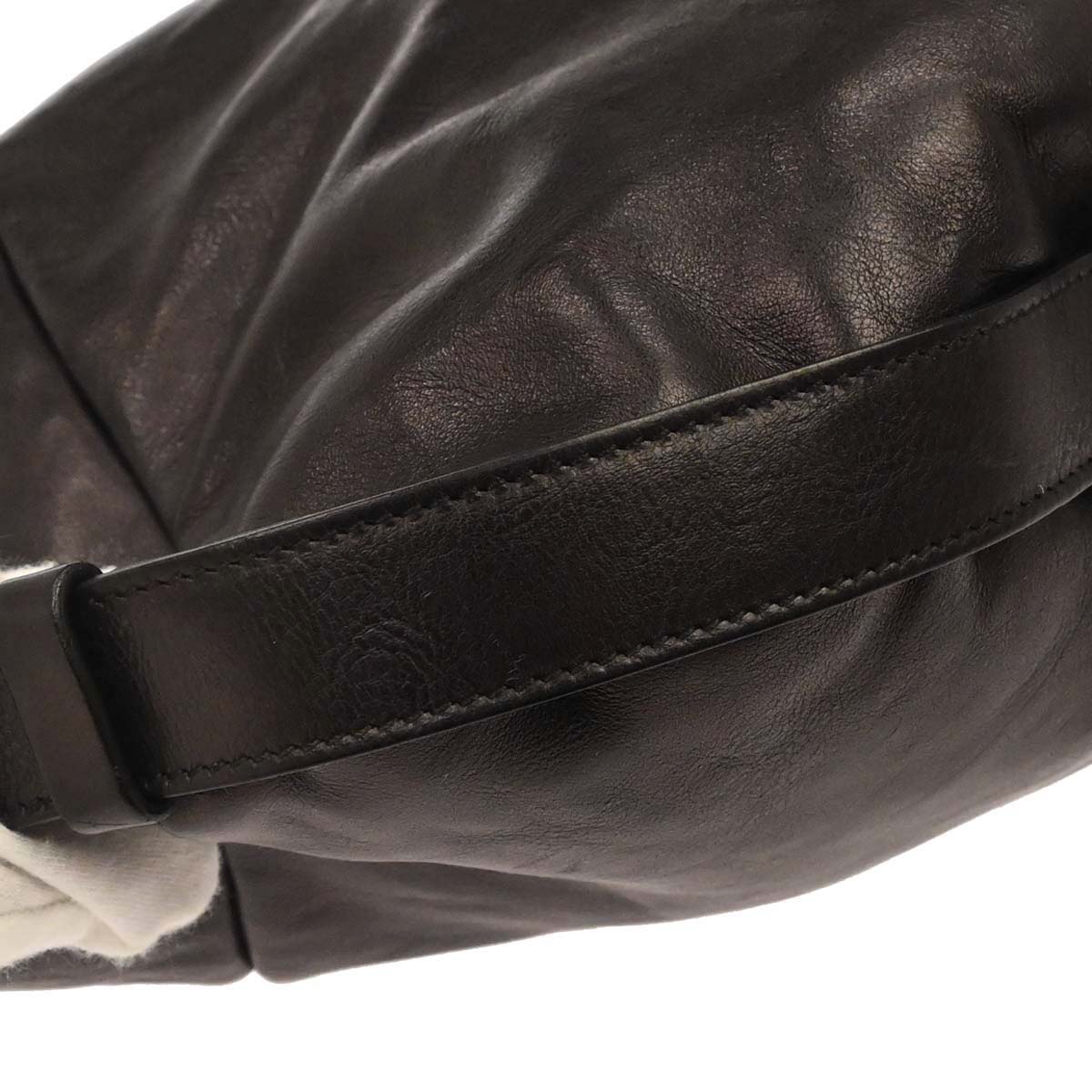 Yves Saint Laurent Black Buffalo Large Mombasa Handbag