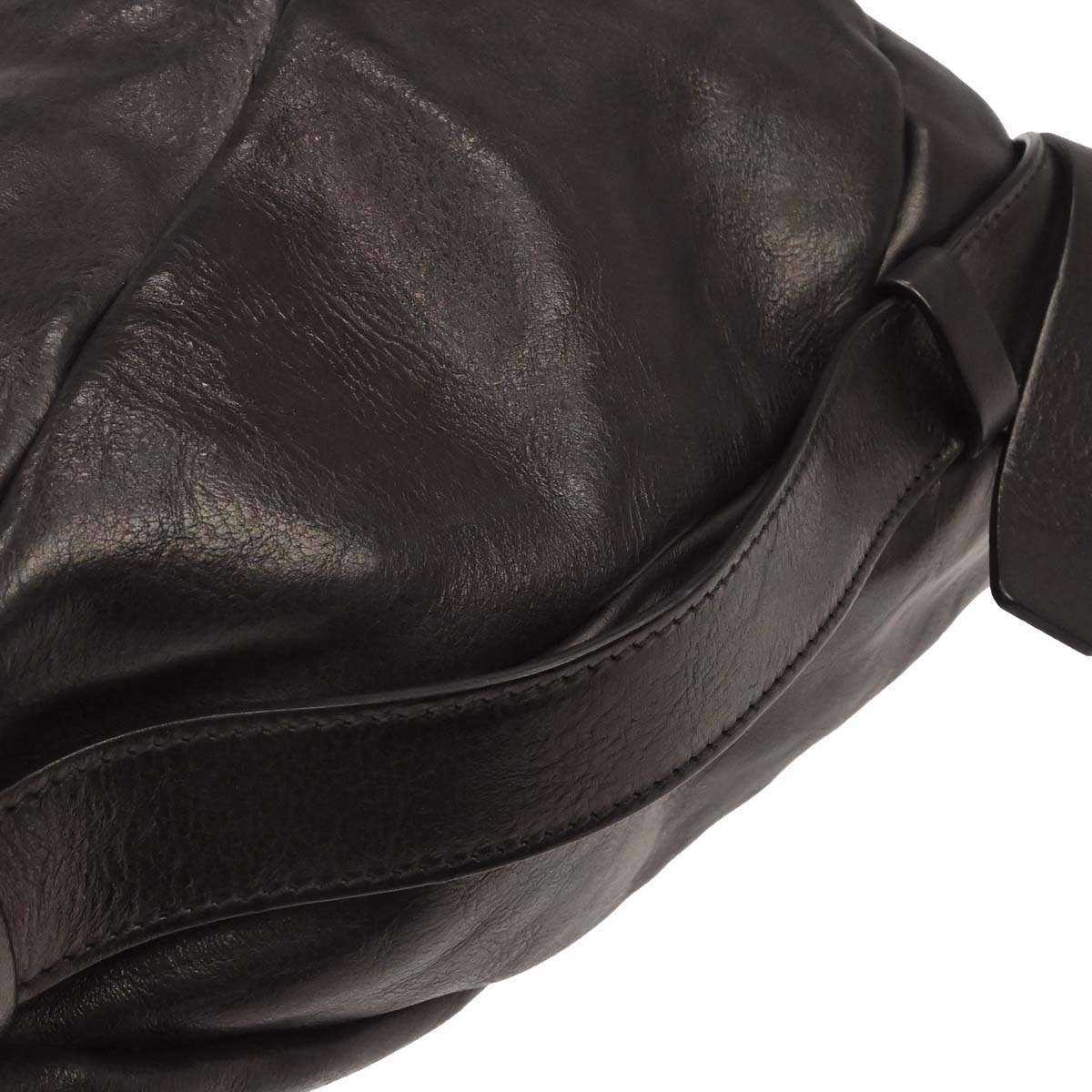 Yves Saint Laurent Black Buffalo Large Mombasa Handbag