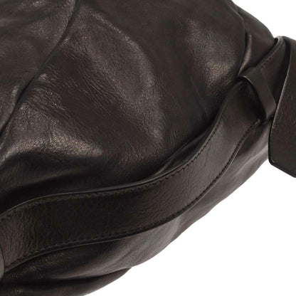 Yves Saint Laurent Black Buffalo Large Mombasa Handbag