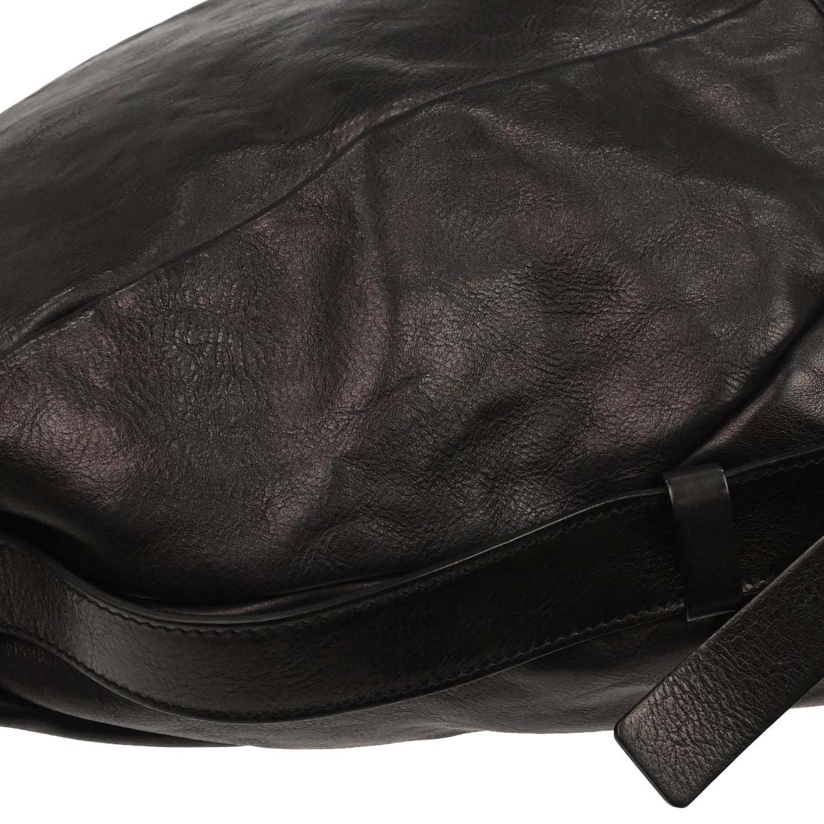 Yves Saint Laurent Black Buffalo Large Mombasa Handbag