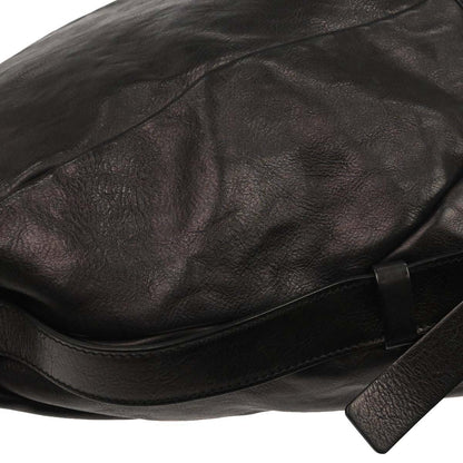 Yves Saint Laurent Black Buffalo Large Mombasa Handbag