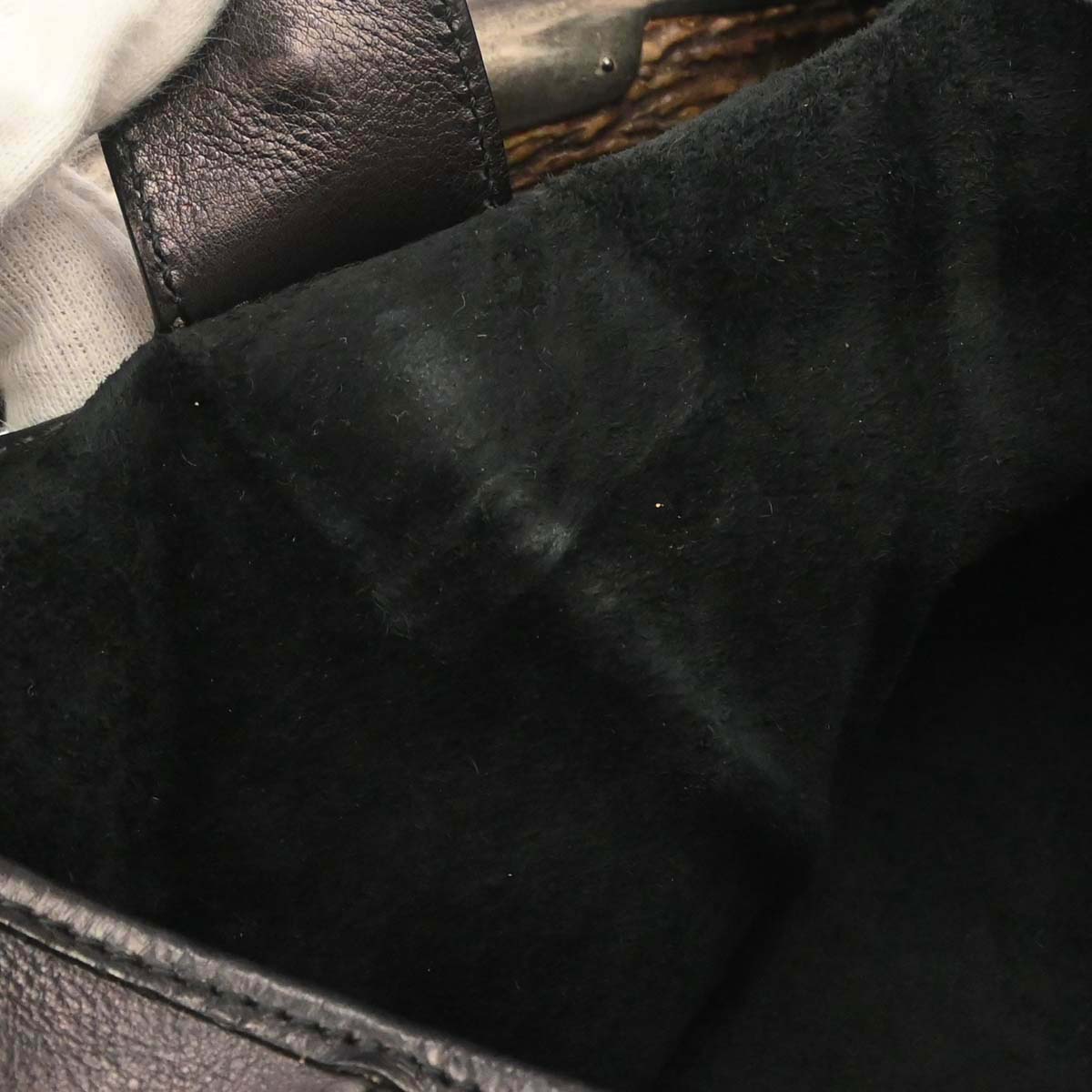 Yves Saint Laurent Black Buffalo Large Mombasa Handbag