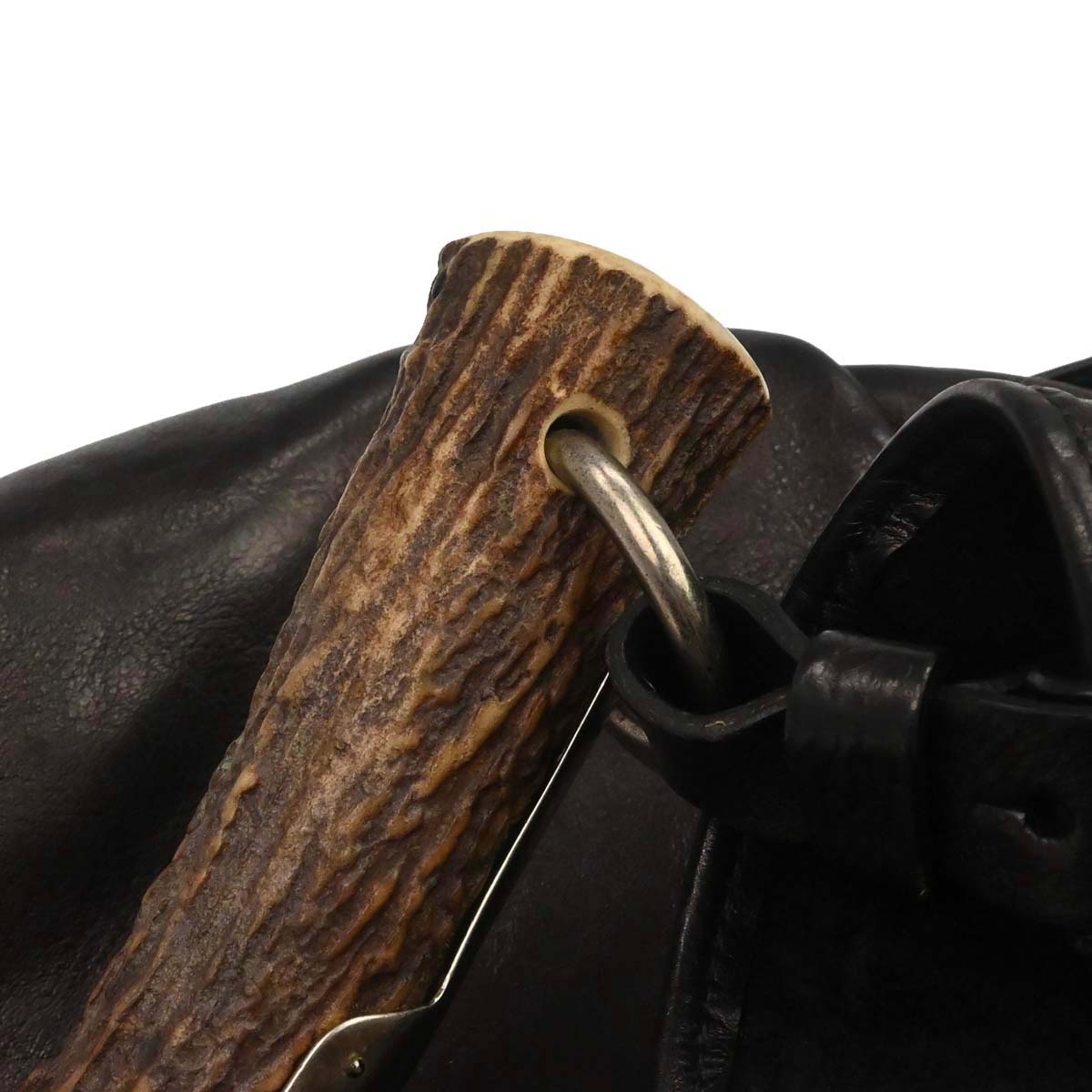 Yves Saint Laurent Black Buffalo Large Mombasa Handbag