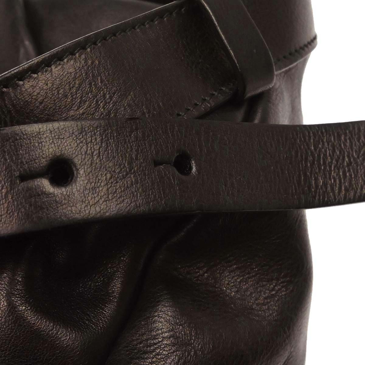 Yves Saint Laurent Black Buffalo Large Mombasa Handbag