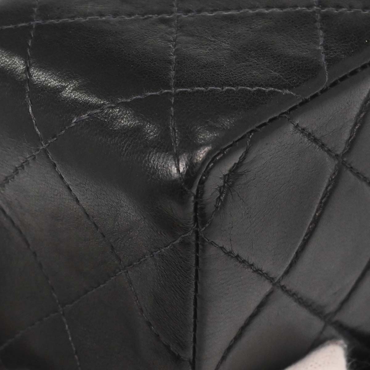 Chanel Black Lambskin Mini Classic Square Flap Shoulder Bag 17