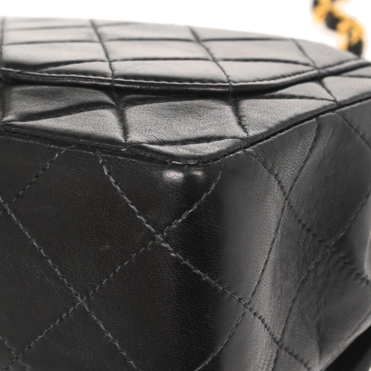 Chanel Black Lambskin Mini Classic Square Flap Shoulder Bag 17