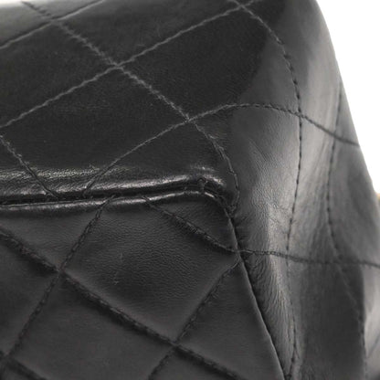 Chanel Black Lambskin Mini Classic Square Flap Shoulder Bag 17