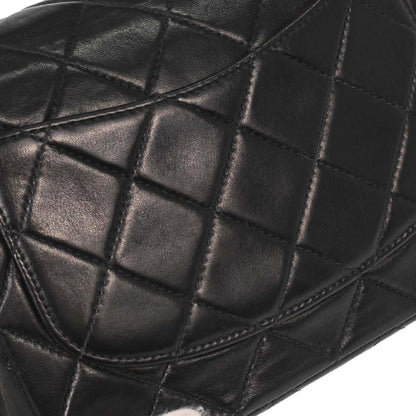 Chanel Black Lambskin Mini Classic Square Flap Shoulder Bag 17