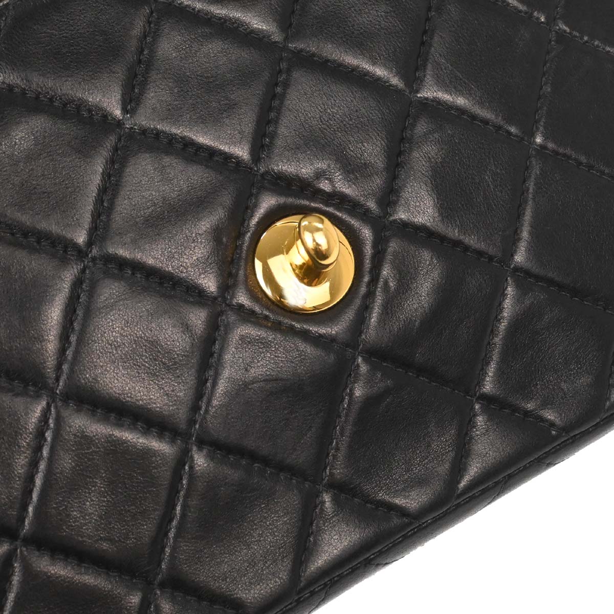 Chanel Black Lambskin Mini Classic Square Flap Shoulder Bag 17