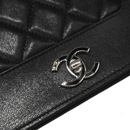 Chanel 2017 Black Lambskin WOC Wallet on Chain Bag