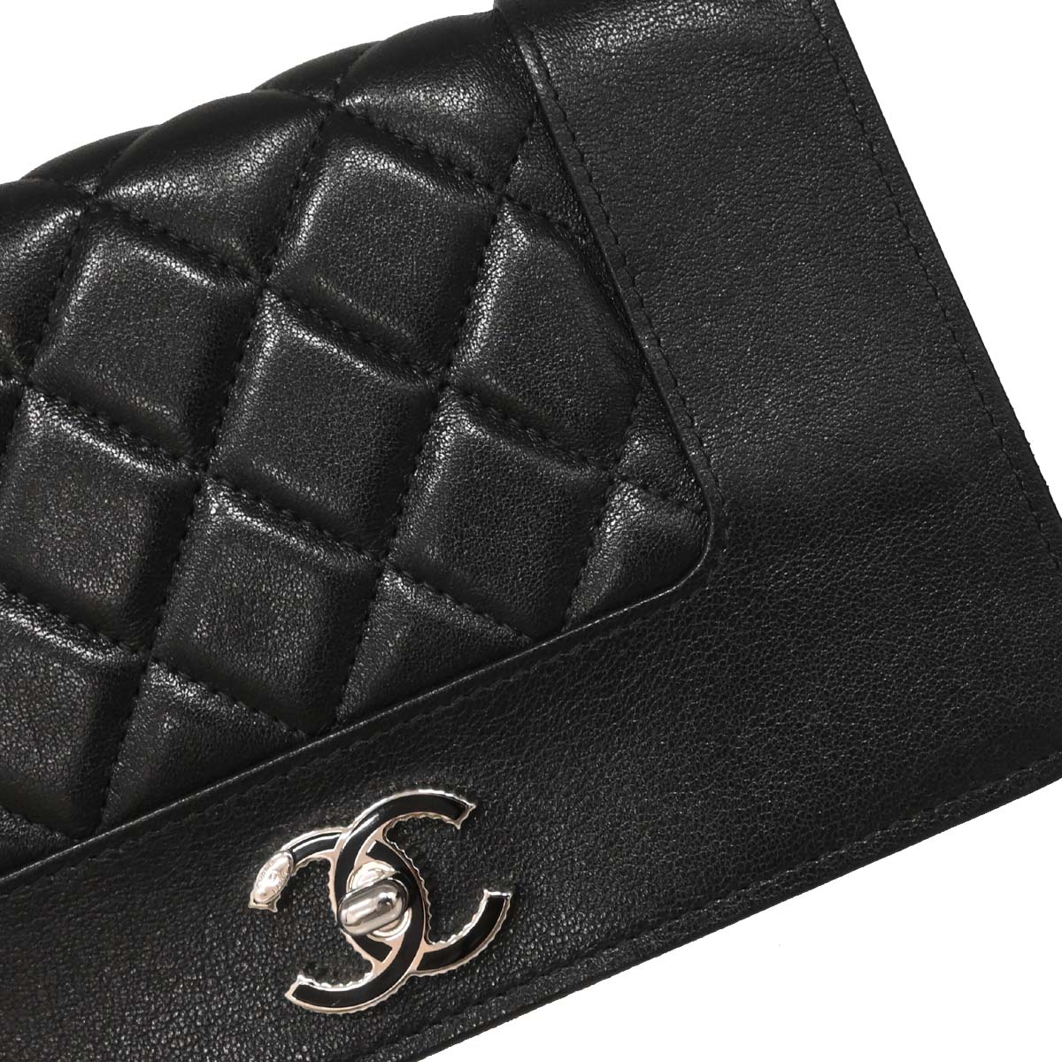 Chanel 2017 Black Lambskin WOC Wallet on Chain Bag