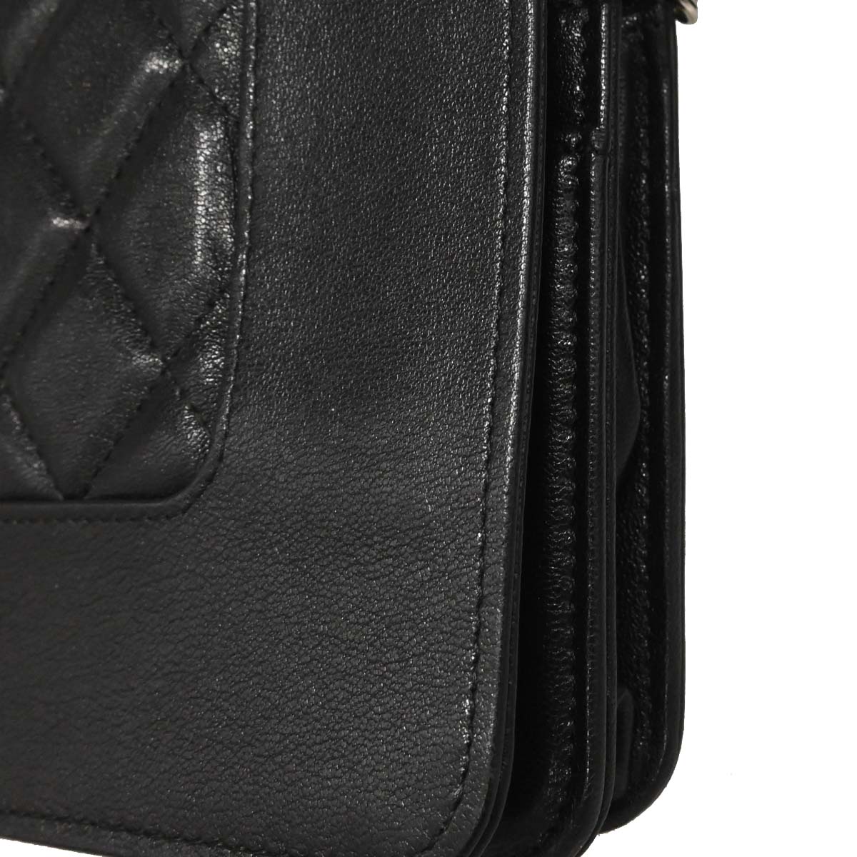 Chanel 2017 Black Lambskin WOC Wallet on Chain Bag