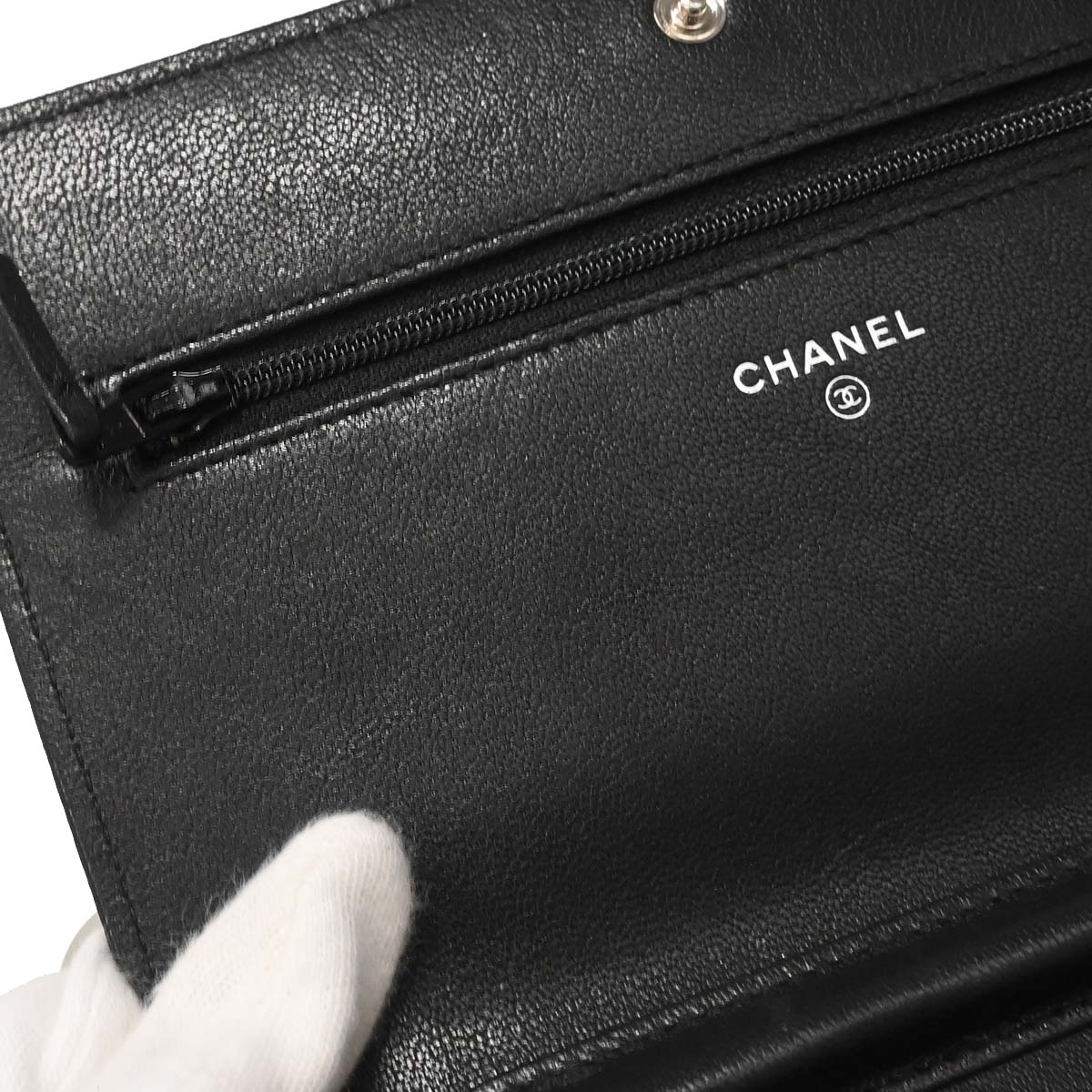 Chanel 2017 Black Lambskin WOC Wallet on Chain Bag