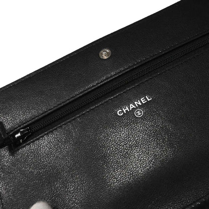 Chanel 2017 Black Lambskin WOC Wallet on Chain Bag
