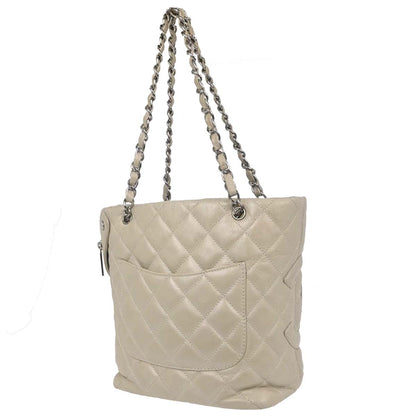 Chanel 2006-2008 Off-white Calfskin Cambon Ligne Tote Handbag
