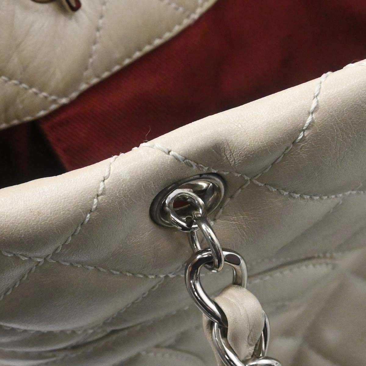 Chanel 2006-2008 Off-white Calfskin Cambon Ligne Tote Handbag