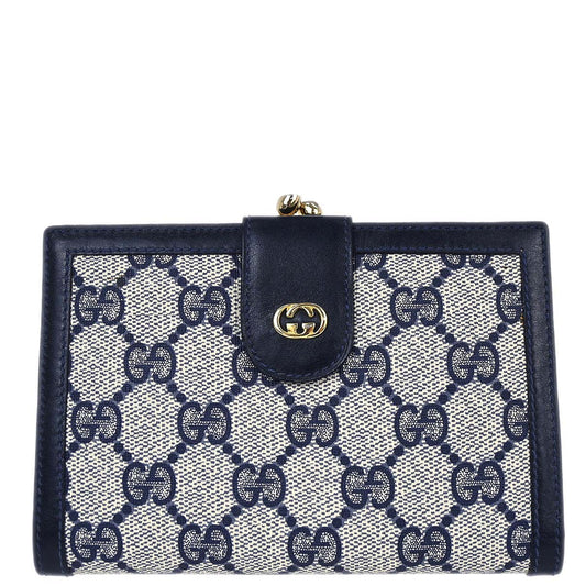 Gucci Navy GG Bifold Wallet