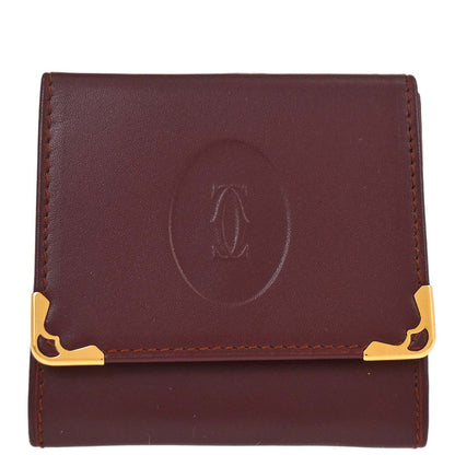 Cartier Must de Cartier Bordeaux Coin Purse Wallet