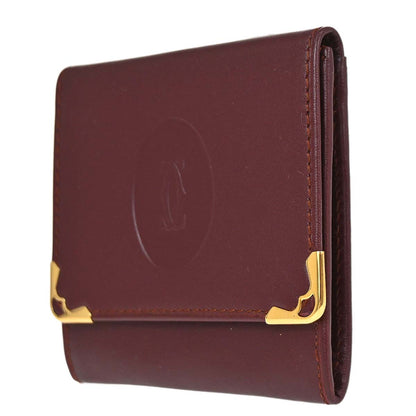 Cartier Must de Cartier Bordeaux Coin Purse Wallet