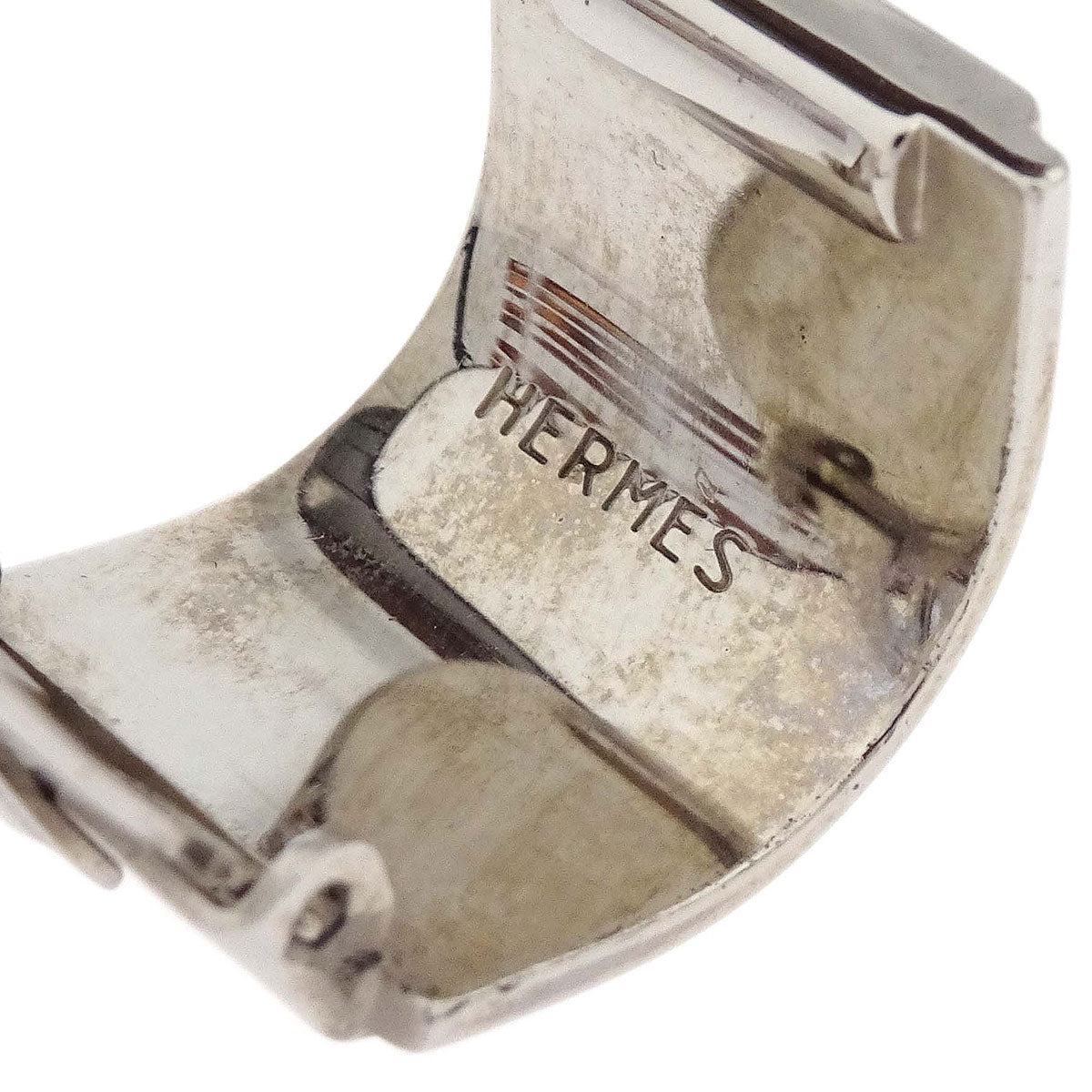 Hermes Silver Enamel Cloisonne Ware Clip-On Earrings