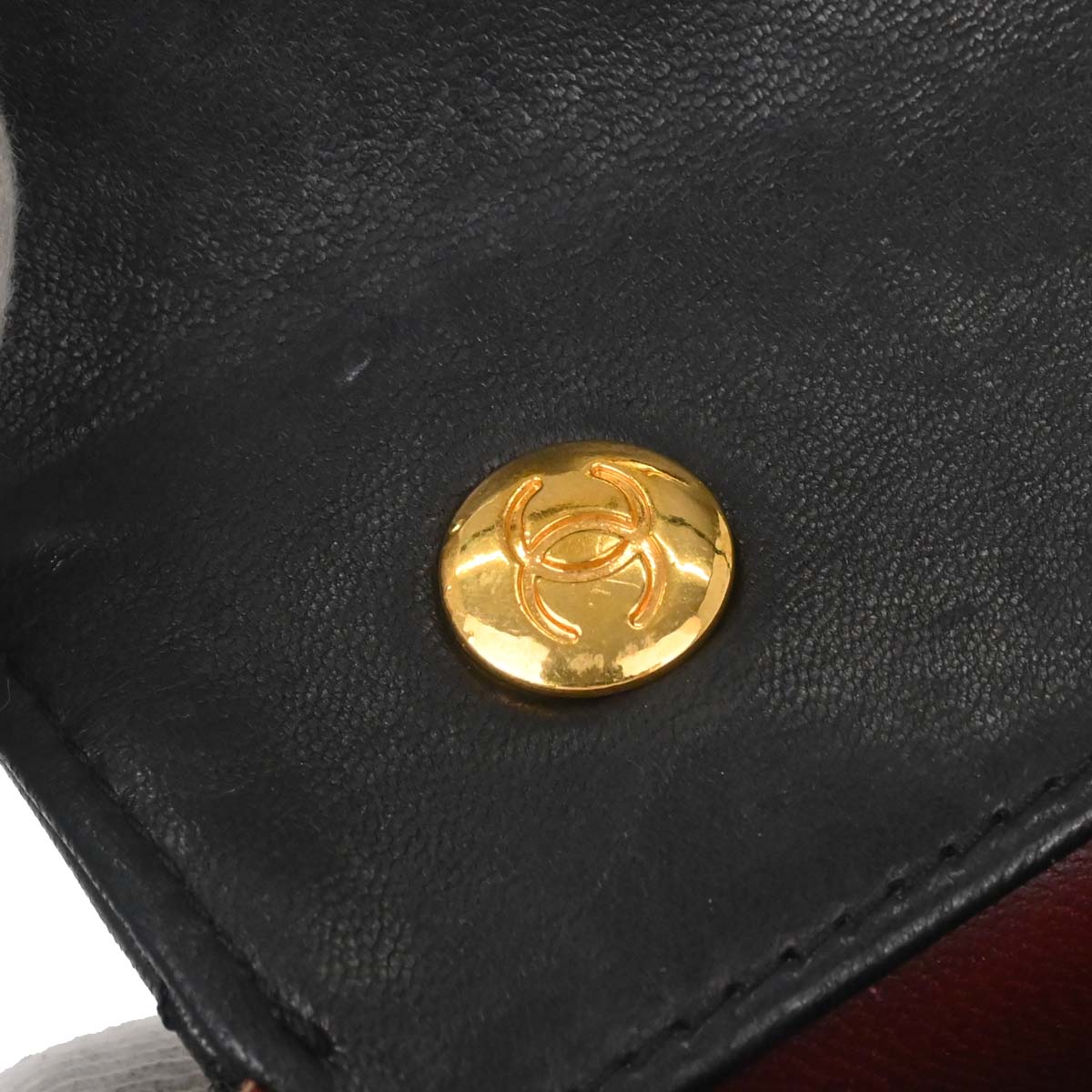 Chanel 1989-1991 Black Lambskin Straight Flap Shoulder Bag