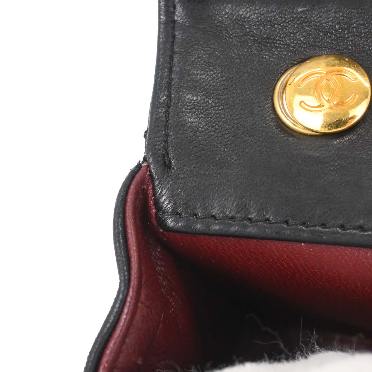 Chanel 1989-1991 Black Lambskin Straight Flap Shoulder Bag