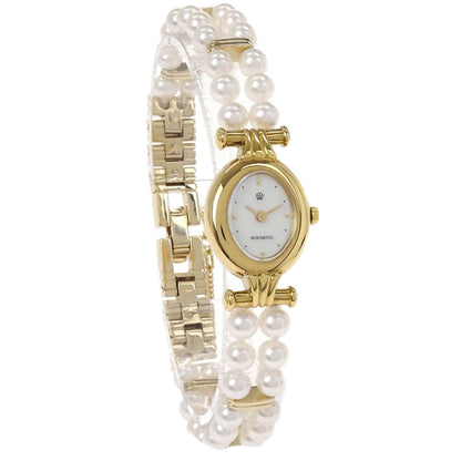 Mikimoto JAL Pearl Quartz Watch SS