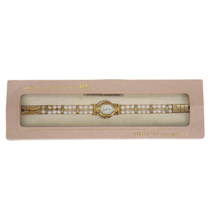 Mikimoto JAL Pearl Quartz Watch SS