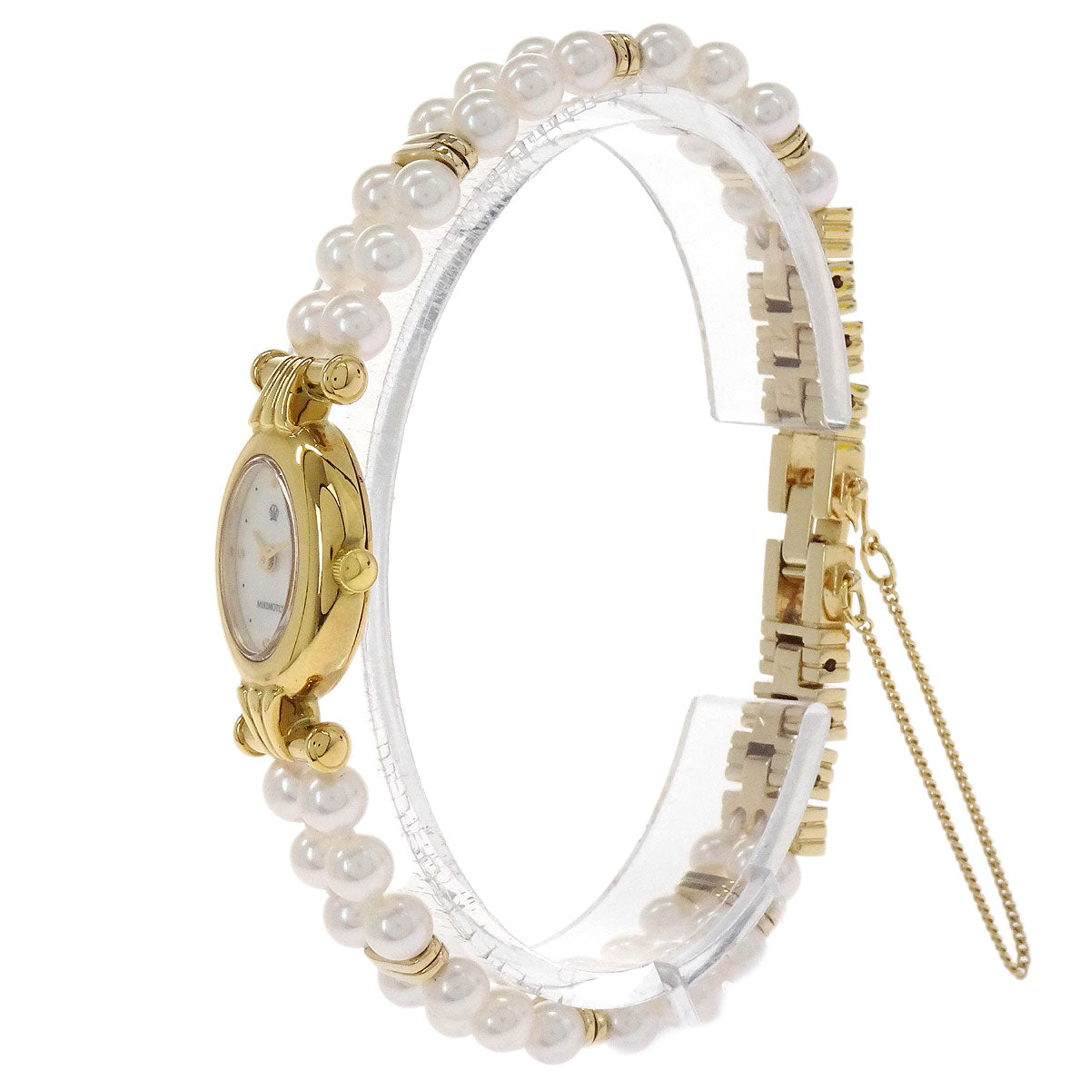 Mikimoto JAL Pearl Quartz Watch SS