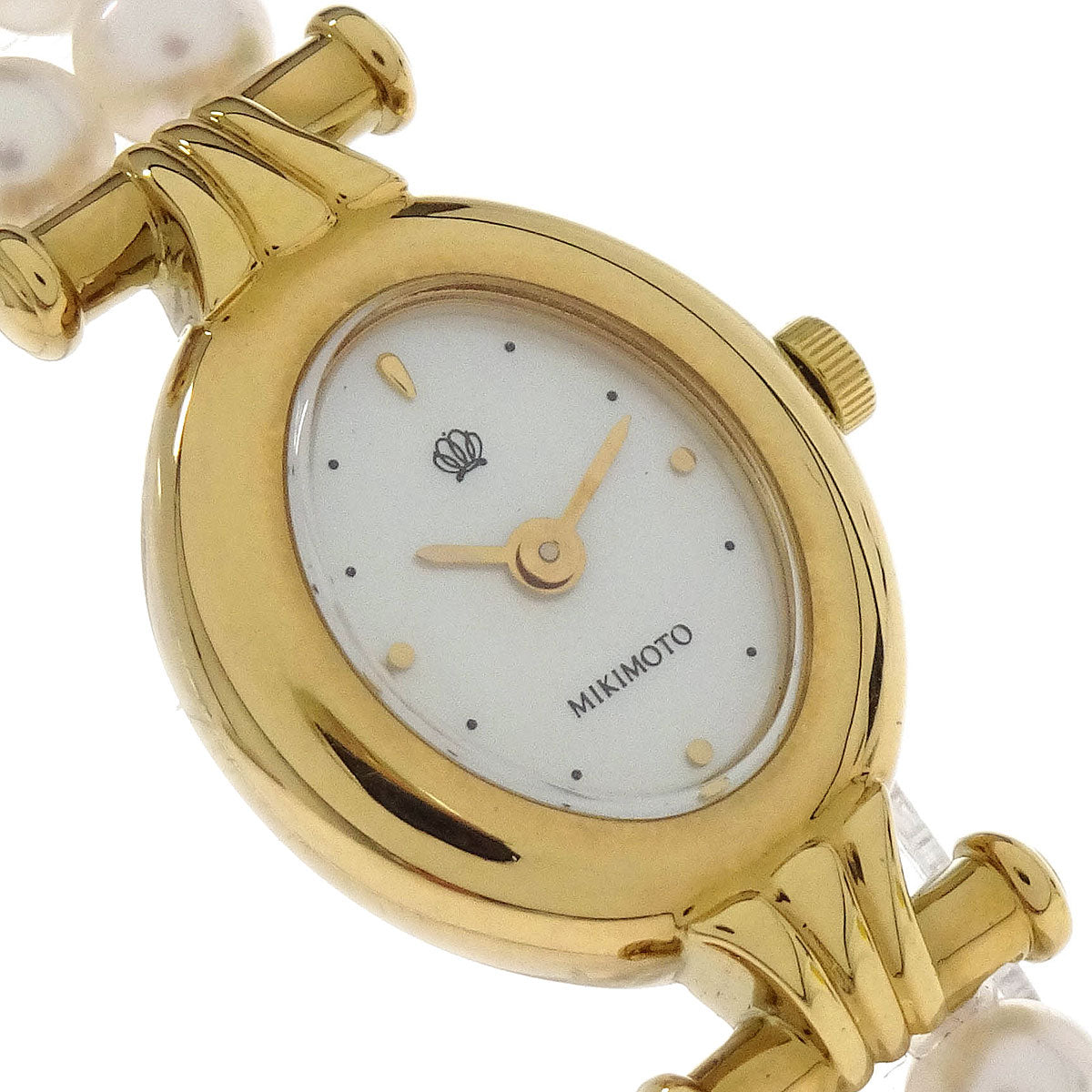 Mikimoto JAL Pearl Quartz Watch SS