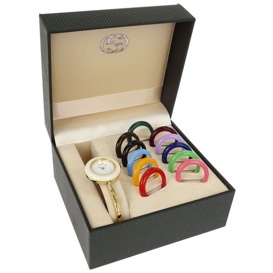 Gucci 11/12.2 Change Bezel Chameleon Quartz Watch SS