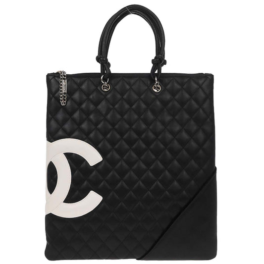 Chanel Black Calfskin Cambon Ligne Handbag