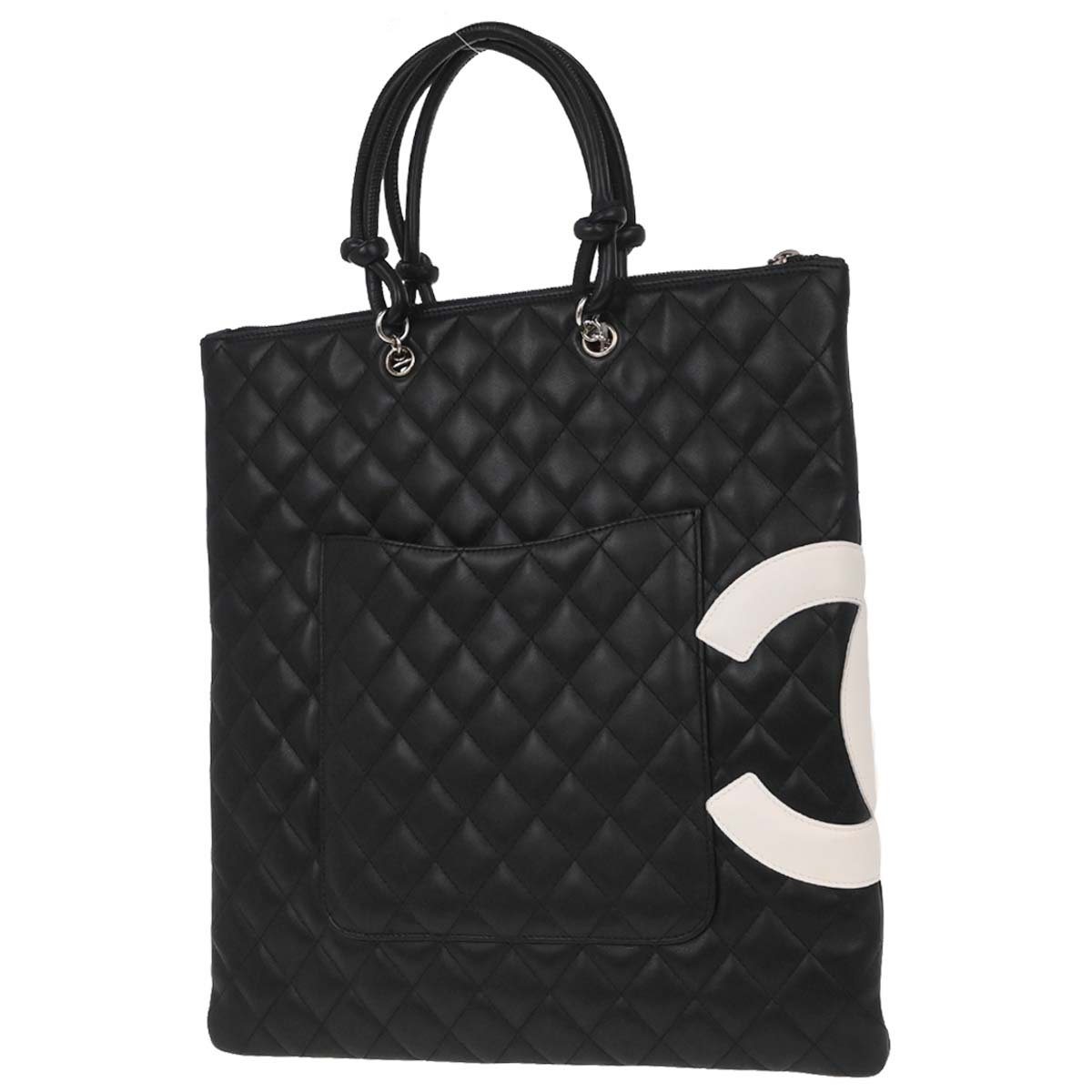 Chanel Black Calfskin Cambon Ligne Handbag