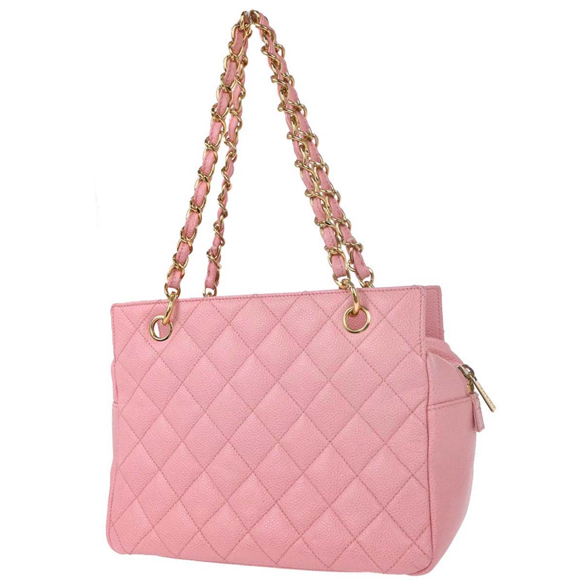 Chanel Pink Caviar Skin Petite Timeless Tote PTT Chain Handbag