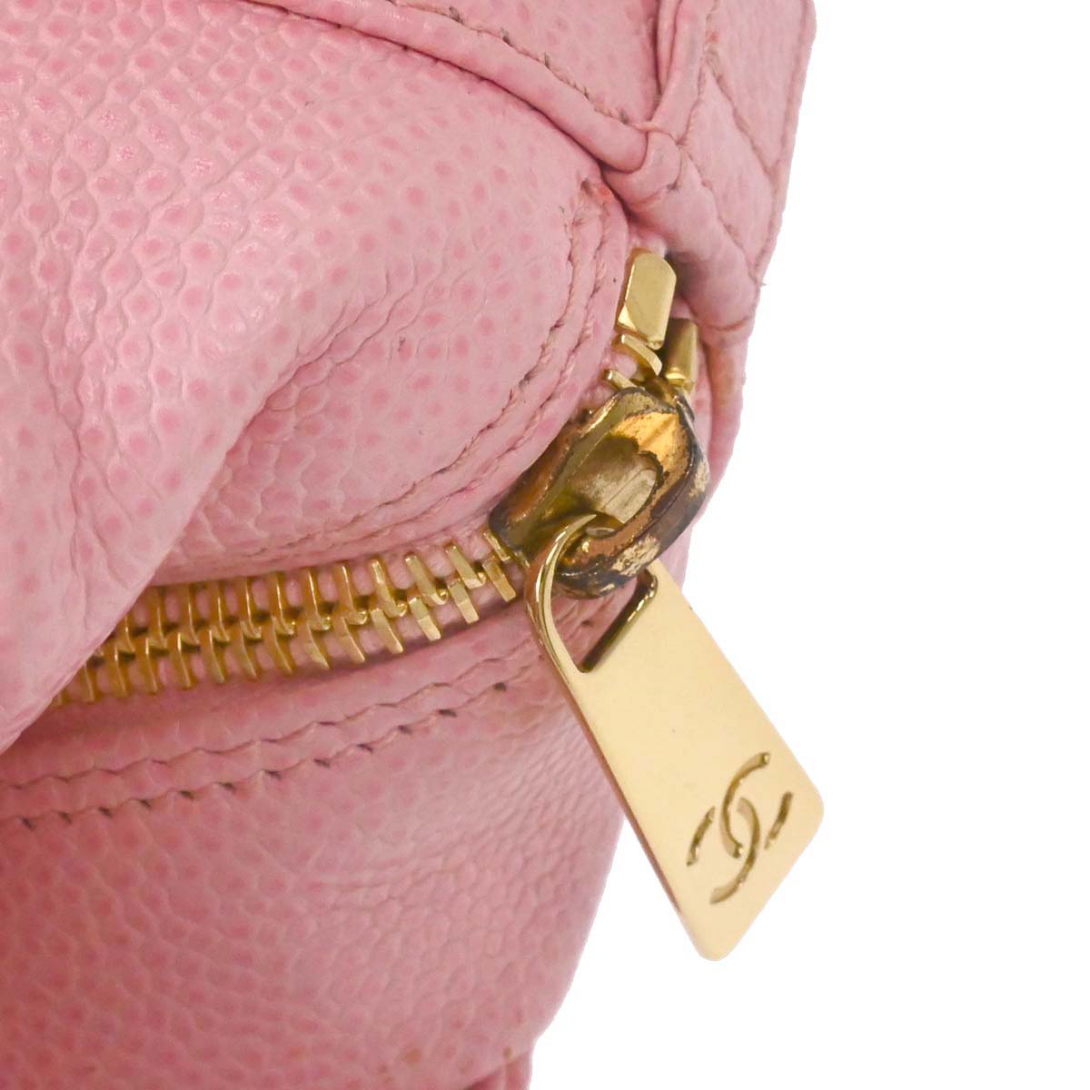 Chanel Pink Caviar Skin Petite Timeless Tote PTT Chain Handbag